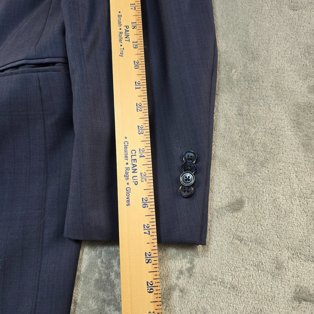 Peter Millar Blazer Jacket Sports Coat Mens‎ 48 Navy Blue 100% Wool Flaw Stain - Picture 8 of 15